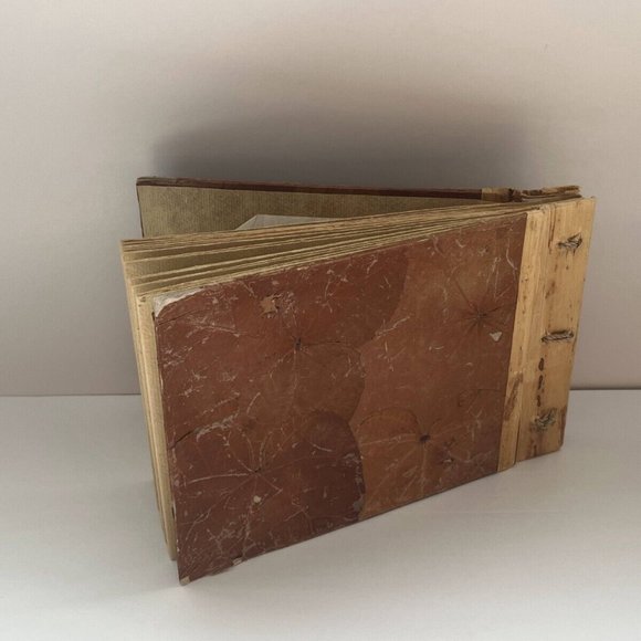 Photo Album Book Made From Leaf's, Stick, Bamboo, String Hand Made Book - Picture 2 of 13